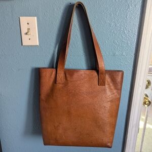 Soy nica Elegant Brown Leather Tote Bag